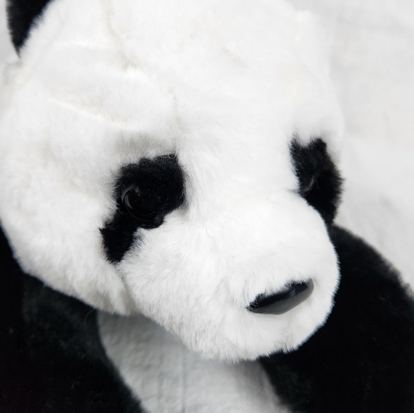 FAO Schwarz Panda Plush Stuffed Animal 2020 Soft Black White Bear Toy 14" - Picture 2 of 7